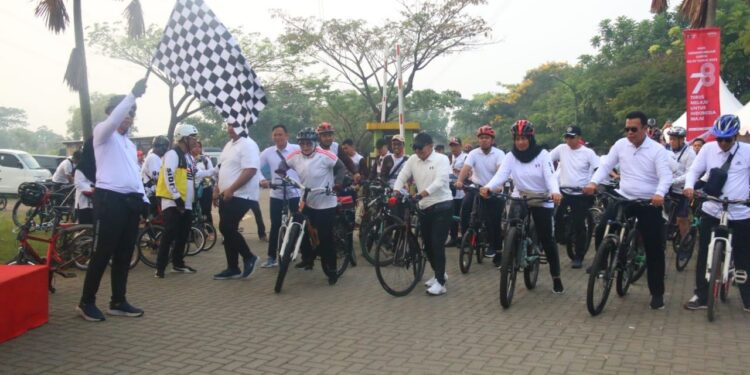 Rangkaian HUT Kemenkumham ke 78, Lapas Kelas II Tangerang Ikuti Giat Sepeda Sehat