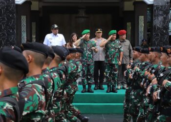 Aksi Tim Gultor Warnai Apel Luar Biasa Sertijab Pangdam I/BB