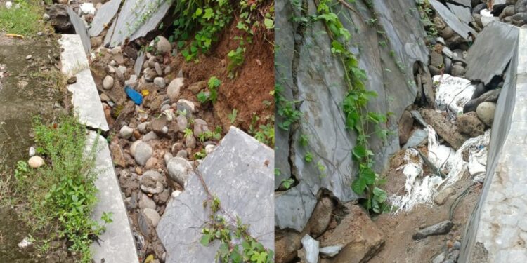 Miris, Kekuatan Drainase Tidak Sesuai Harapan Di Jalan Ruas Kabupaten Dolok Merawan