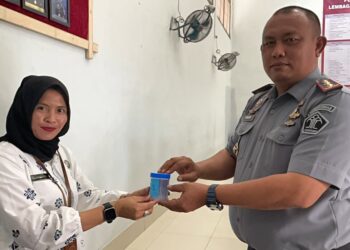 Pastikan Bersih Narkoba, Lapas Binjai Tes Urine Seluruh Petugas
