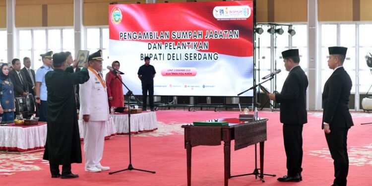 Lantik Bupati Deliserdang, Pj Gubernur Sumut Sampaikan Pesan Ini