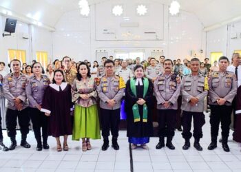 Minggu Kasih, Polda Sumut Kunjungi Gereja GKPI Jemaat Khusus Sentosa
