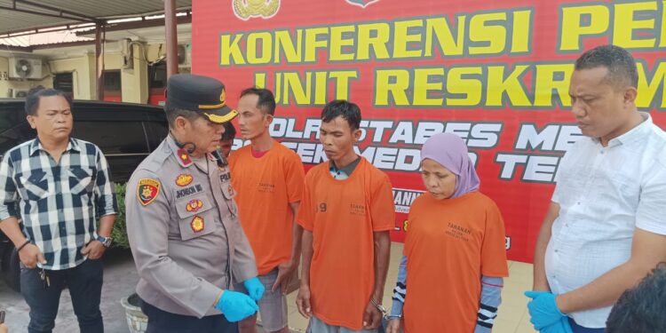 Polsek Medan Tembung Tangkap Empat Pelaku Pembunuhan Wanita Yang Ditemukan di Tumpukan Sampah