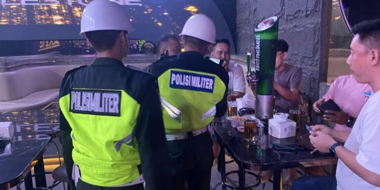 Denpom I/5 Pastikan Disiplin TNI AD Lewat Ops Gaktib di Tiga Tempat Hiburan Malam Kota Medan