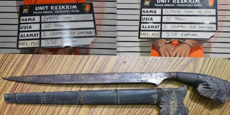 Tidak Sampai 24 Jam, Polsek Medan Sunggal Amankan Dua Pelaku Pembunuhan MG