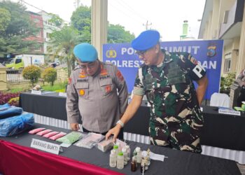 Sinergitas TNI-Polri, Gerebek 2 Sarang Narkoba di Medan