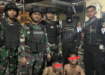 Denpom I/5 Medan Ringkus Dua Anggota Geng Motor Bersenjata Pedang Samurai Dalam Baku Hantam Brutal