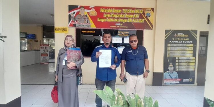 Epza Berikan Keterangan di Polsek Medan Timur Atas Perubahan Rekening PB-PASU