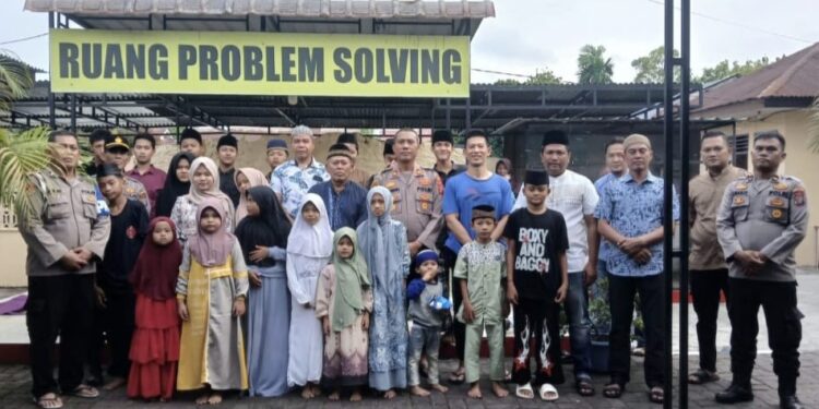 Ramadan Penuh Berkah, Polsek Perbaungan Santuni Anak Yatim dan Gelar Buka Puasa Bersama