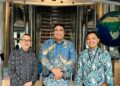 Ahmad Takbir Abadi bersama Bupati Maros Dr. H.A.S Chaidir Syam, S.IP.M.H dan Bachtiar Adnan Kusuma di Perpustakaan Nasional Jalan Merdeka Selatan, Jakarta. Foto: Istimewa/IndoPos86.net.
