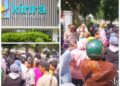 Sejumlah masyarakat yang berprofesi sebagai pedagang melakukan aksi unjuk rasa di kantor PT Kawasan Industri Nusantara (KINRA), Senin (08/06/2026). Foto: Istimewa/IndoPos86.net.