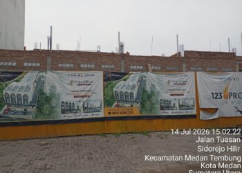 Diduga Tak Sesuai PBG, Pembangunan Perumahan Mewah di Jalan Tuasan Tetap Berjalan, Potensi PAD Pemko Medan Dipertanyakan