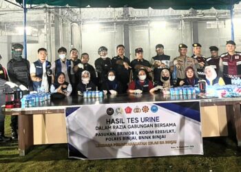 Razia Gabungan Bersama Pasukan Brimob, Kodim, Polres dan BNNK, Lapas Binjai Pastikan Bersih Dari HP dan Narkoba